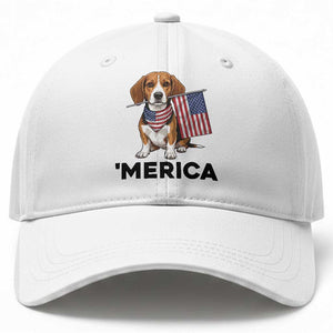 Patriotic Beagle Lover 4th Of July Dog Baseball Cap Merica Pride TS12 Print Your Wear