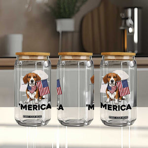 Patriotic Beagle Lover 4th Of July Dog Glass Can Merica Pride TS12 Print Your Wear