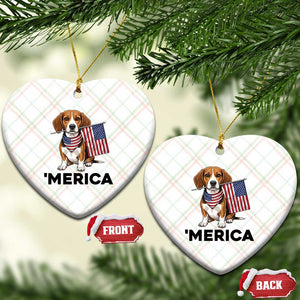 Patriotic Beagle Lover 4th Of July Dog Ceramic Ornament Merica Pride TS12 Print Your Wear