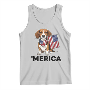 Patriotic Beagle Lover 4th Of July Dog Tank Top Merica Pride TS12 Ash Print Your Wear