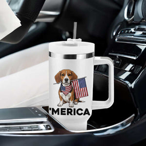 Patriotic Beagle Lover 4th Of July Dog Tumbler With Handle Merica Pride TS12 Print Your Wear
