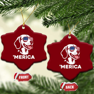 Funny Merica Beagle Lover 4th Of July Ceramic Ornament Patriotic Dog Gift TS12 Print Your Wear