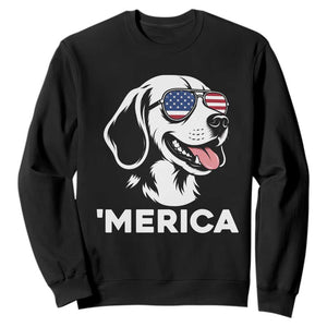 Funny Merica Beagle Lover 4th Of July Sweatshirt Patriotic Dog Gift TS12 Black Print Your Wear