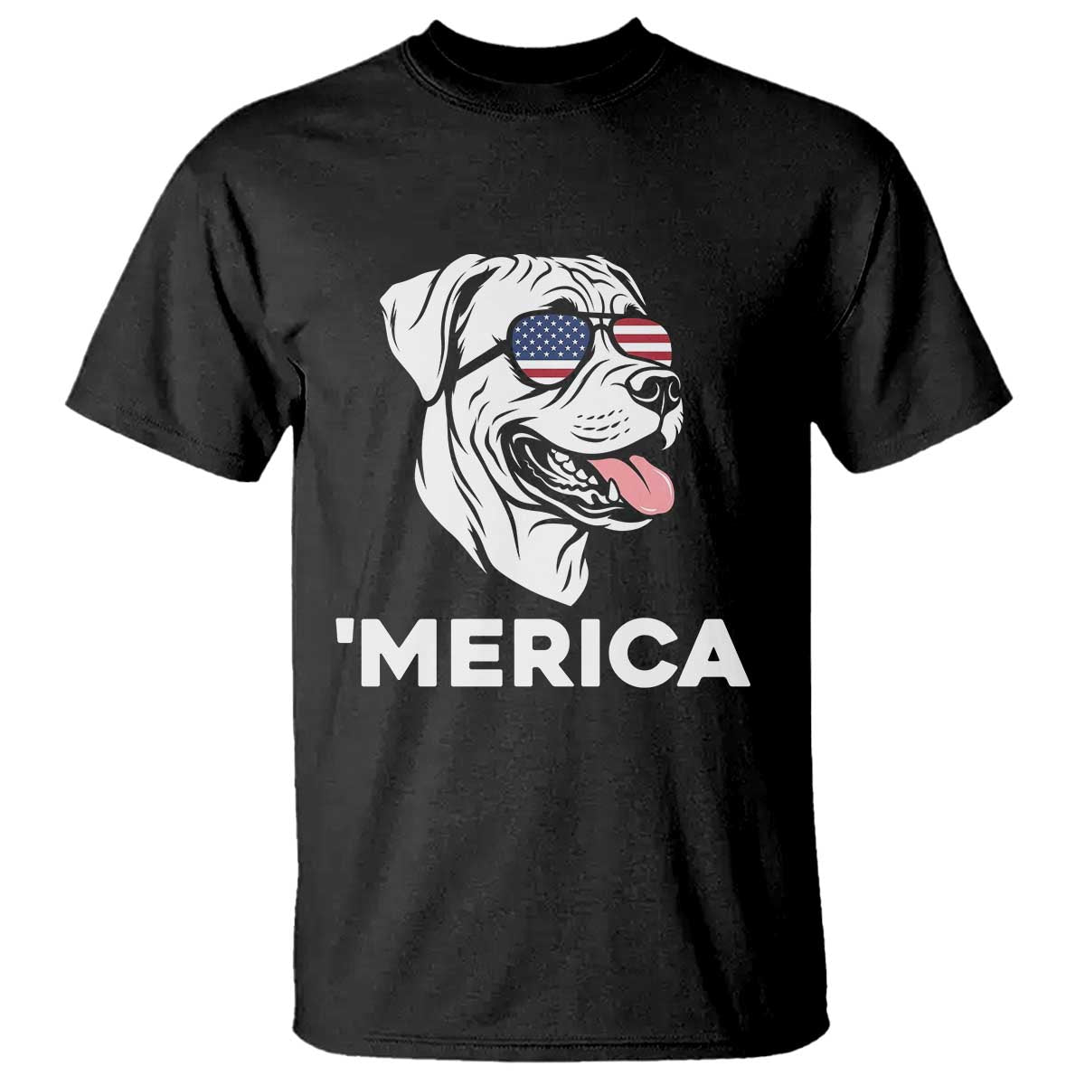 Patriotic Boxer Lover 4th Of July Dog T Shirt American Flag Merica Pride TS12 Black Print Your Wear