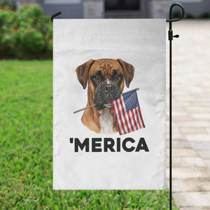 Merica Patriotic Boxer Mom Dad Gift Garden Flag Merica 4th Of July TS12 Print Your Wear