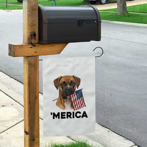 Merica Patriotic Boxer Mom Dad Gift Garden Flag Merica 4th Of July TS12 Print Your Wear