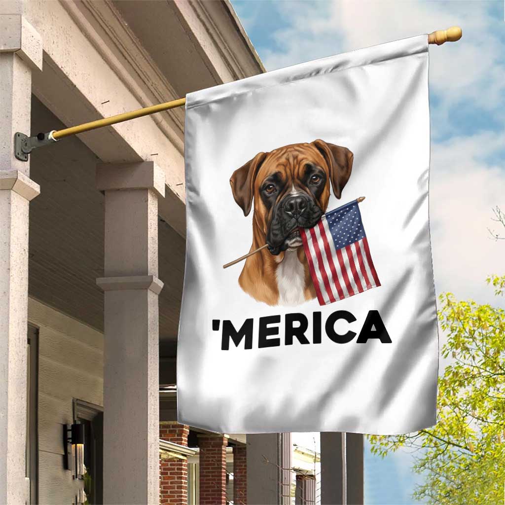 Merica Patriotic Boxer Mom Dad Gift Garden Flag Merica 4th Of July TS12 Print Your Wear