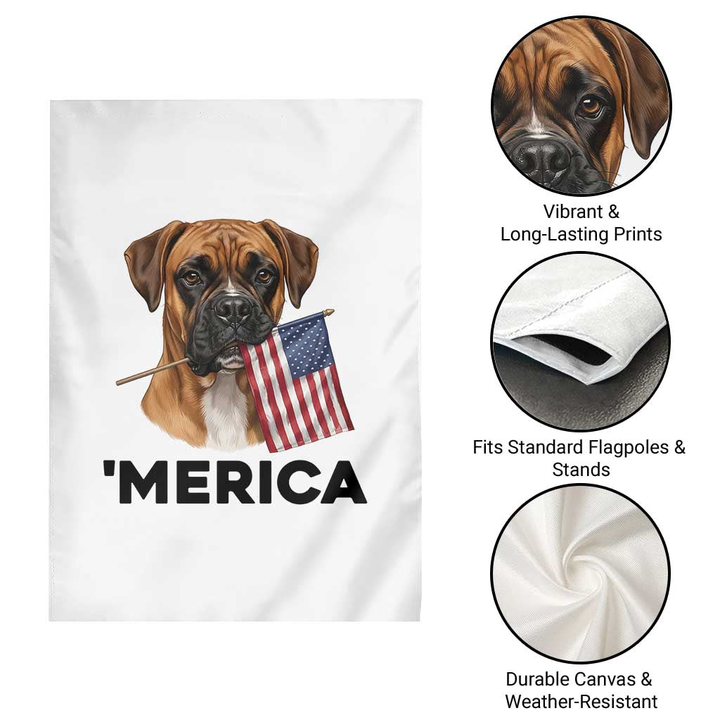 Merica Patriotic Boxer Mom Dad Gift Garden Flag Merica 4th Of July TS12 Print Your Wear