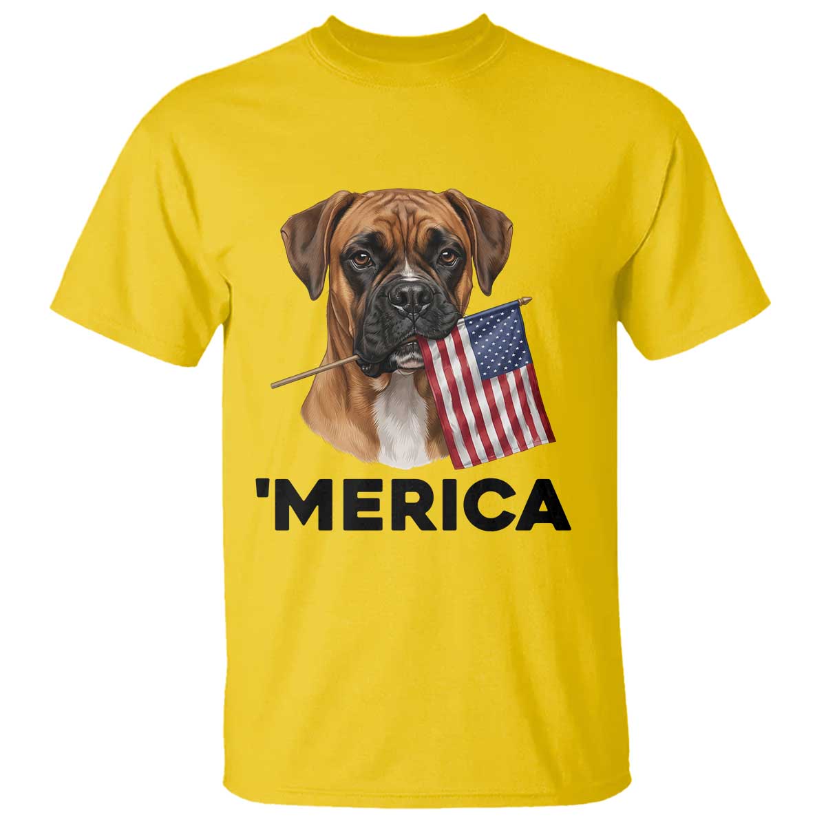 Merica Patriotic Boxer Mom Dad Gift T Shirt Merica 4th Of July TS12 Daisy Print Your Wear
