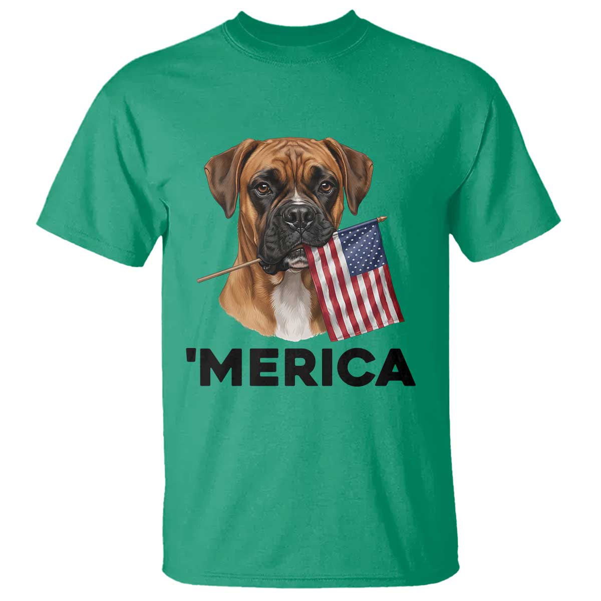 Merica Patriotic Boxer Mom Dad Gift T Shirt Merica 4th Of July TS12 Irish Green Print Your Wear
