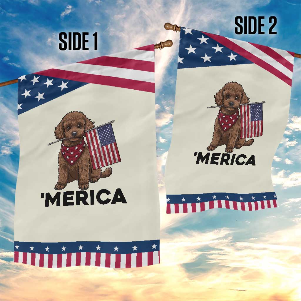 Poodle Mom Dad Gift Patriotic Garden Flag Merica 4th Of July TS12 Print Your Wear