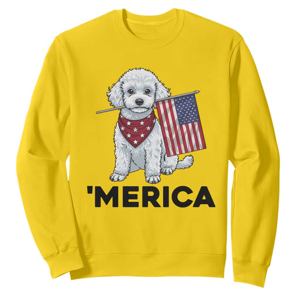 Merica Poodle Mom Dad Patriotic Gift Sweatshirt 4th Of July Pride TS12 Daisy Print Your Wear
