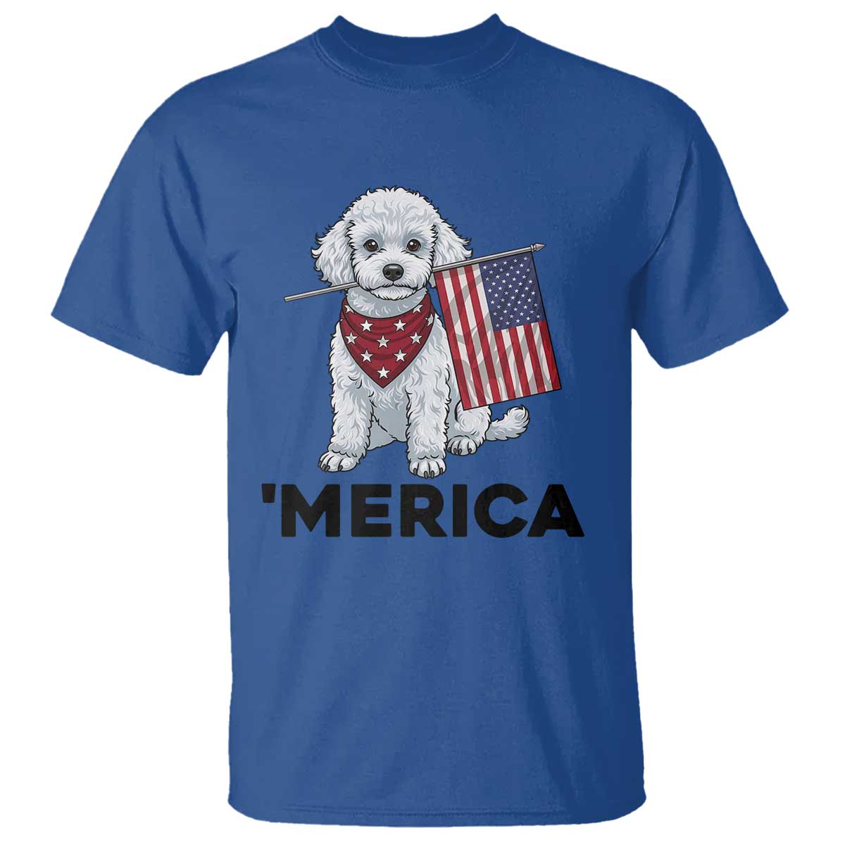 Merica Poodle Mom Dad Patriotic Gift T Shirt 4th Of July Pride TS12 Royal Blue Print Your Wear