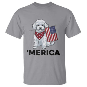 Merica Poodle Mom Dad Patriotic Gift T Shirt 4th Of July Pride TS12 Sport Gray Print Your Wear