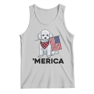 Merica Poodle Mom Dad Patriotic Gift Tank Top 4th Of July Pride TS12 Ash Print Your Wear