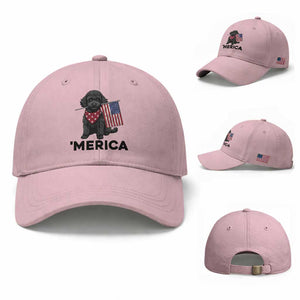 Merica Poodle Dog Lover Gift Baseball Cap Patriotic 4th Of July TS12 Baseball Cap Universal Fit Light Pink Print Your Wear