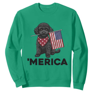 Merica Poodle Dog Lover Gift Sweatshirt Patriotic 4th Of July TS12 Irish Green Print Your Wear