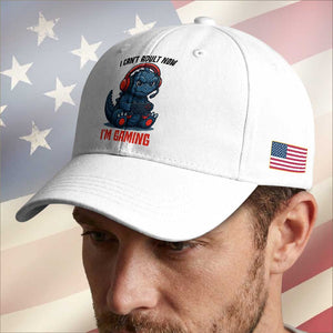 I Cant Adult Now Im Gaming Baseball Cap Funny Monster Playing Video Game TS12 Print Your Wear