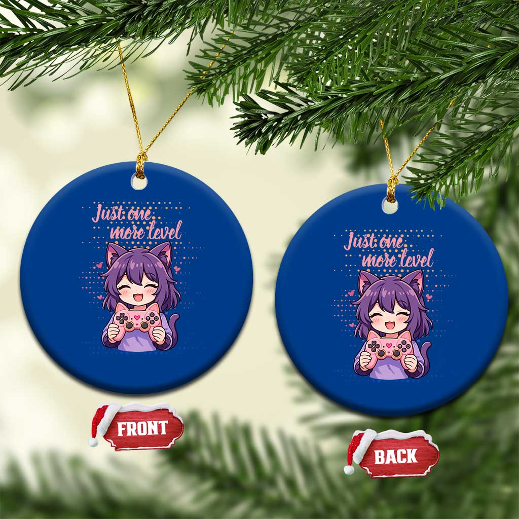 Just One More Game Ceramic Ornament Cute Girl Playing Game Humor Gift TS12 1pc Blue Print Your Wear