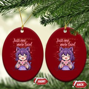 Just One More Game Ceramic Ornament Cute Girl Playing Game Humor Gift TS12 Print Your Wear