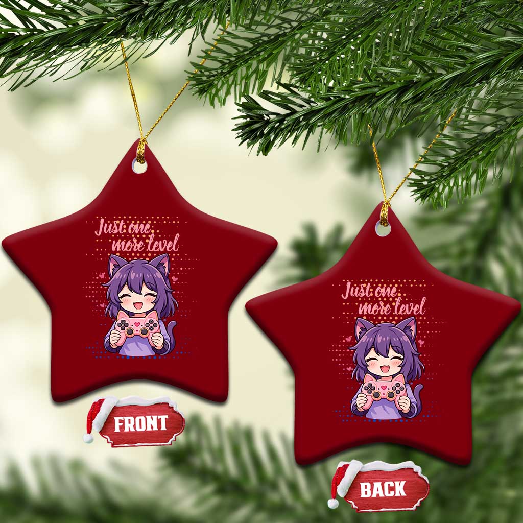 Just One More Game Ceramic Ornament Cute Girl Playing Game Humor Gift TS12 Print Your Wear