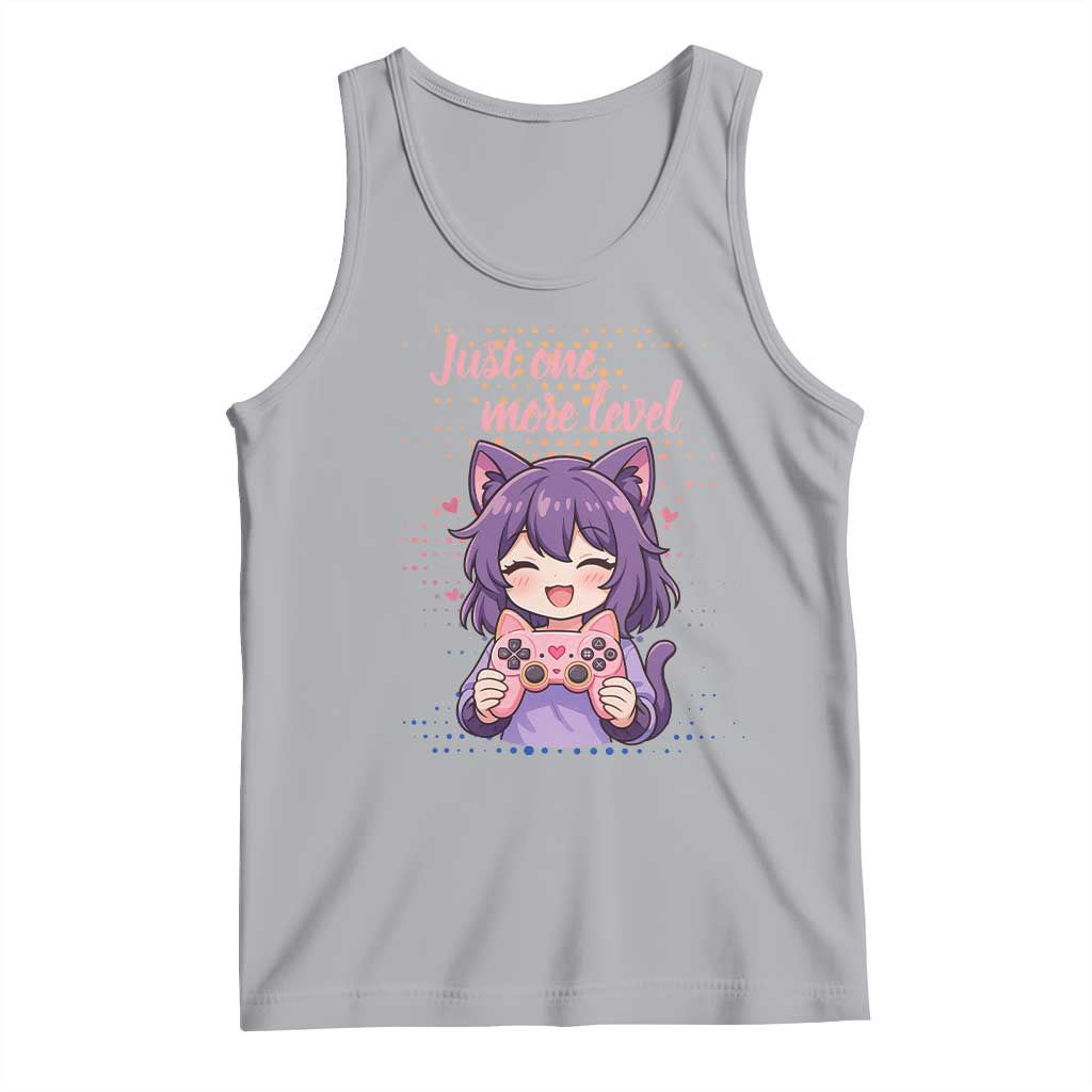 Just One More Game Tank Top Cute Girl Playing Game Humor Gift TS12 Athletic Heather Print Your Wear