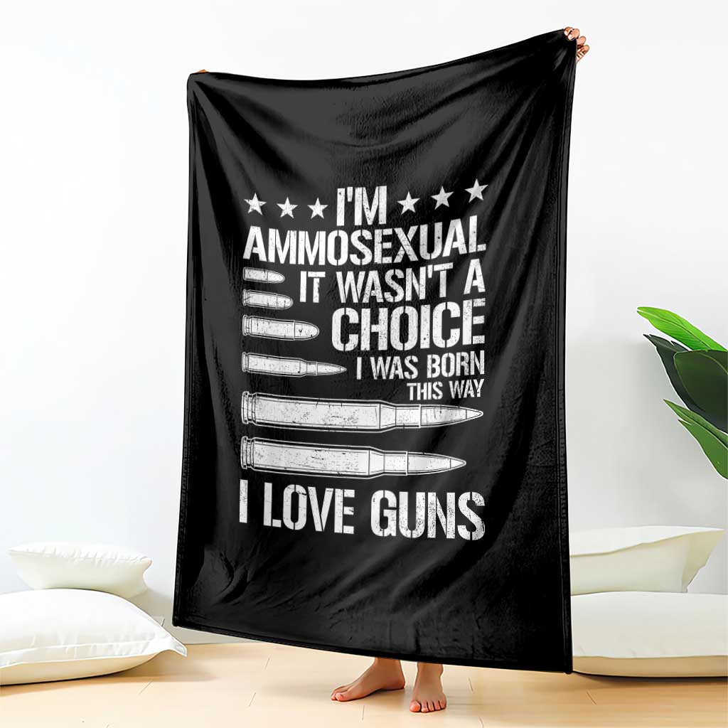 Funny Im Ammosexual Throw Blanket American Freedom Second Amendment TS12 Print Your Wear