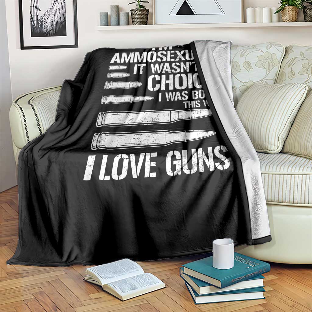 Funny Im Ammosexual Throw Blanket American Freedom Second Amendment TS12 Print Your Wear