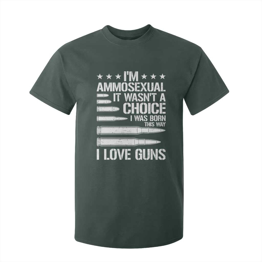 Funny Im Ammosexual T Shirt For Kid American Freedom Second Amendment TS12 Dark Forest Green Print Your Wear