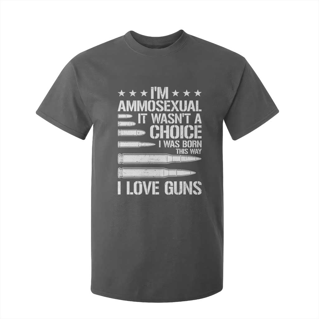 Funny Im Ammosexual T Shirt For Kid American Freedom Second Amendment TS12 Dark Heather Print Your Wear