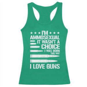 Funny Im Ammosexual Racerback Tank Top American Freedom Second Amendment TS12 Irish Green Print Your Wear