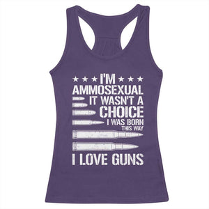 Funny Im Ammosexual Racerback Tank Top American Freedom Second Amendment TS12 Purple Print Your Wear