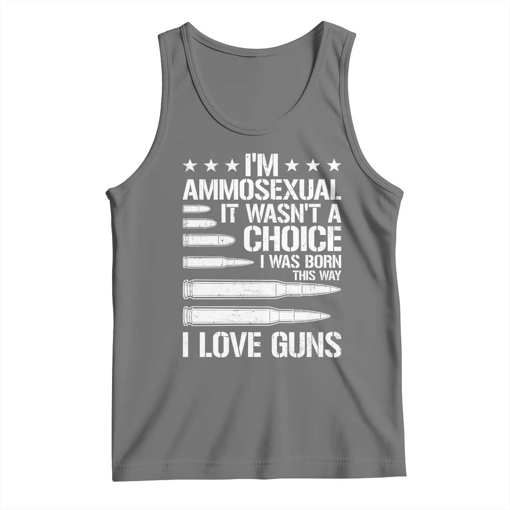 Funny Im Ammosexual Tank Top American Freedom Second Amendment TS12 Black Heather Print Your Wear