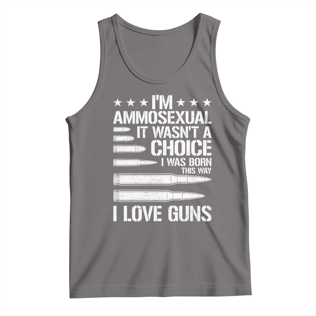 Funny Im Ammosexual Tank Top American Freedom Second Amendment TS12 Deep Heather Print Your Wear