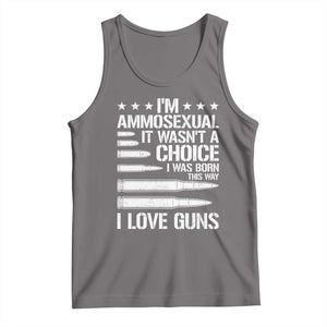 Funny Im Ammosexual Tank Top American Freedom Second Amendment TS12 Deep Heather Print Your Wear