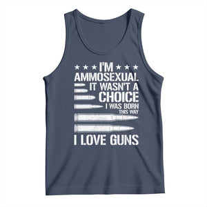 Funny Im Ammosexual Tank Top American Freedom Second Amendment TS12 Navy Print Your Wear