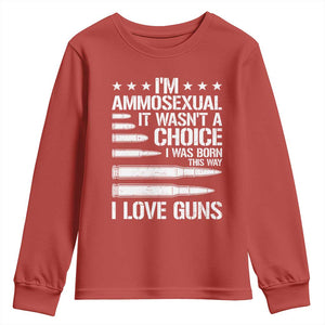 Funny Im Ammosexual Youth Sweatshirt American Freedom Second Amendment TS12 Red Print Your Wear