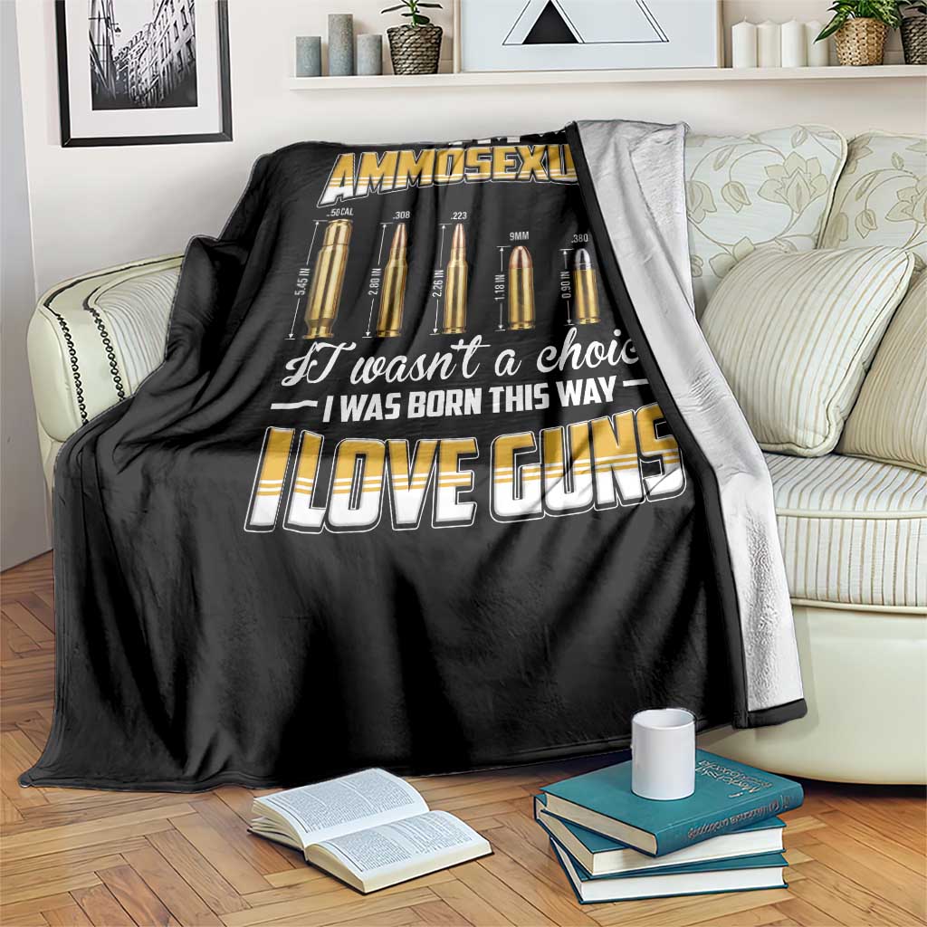 Funny Im Ammosexual Throw Blanket Second Amendment Patriotic Freedom Graphic TS12 Print Your Wear