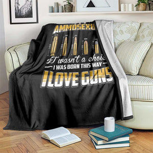 Funny Im Ammosexual Throw Blanket Second Amendment Patriotic Freedom Graphic TS12 Print Your Wear