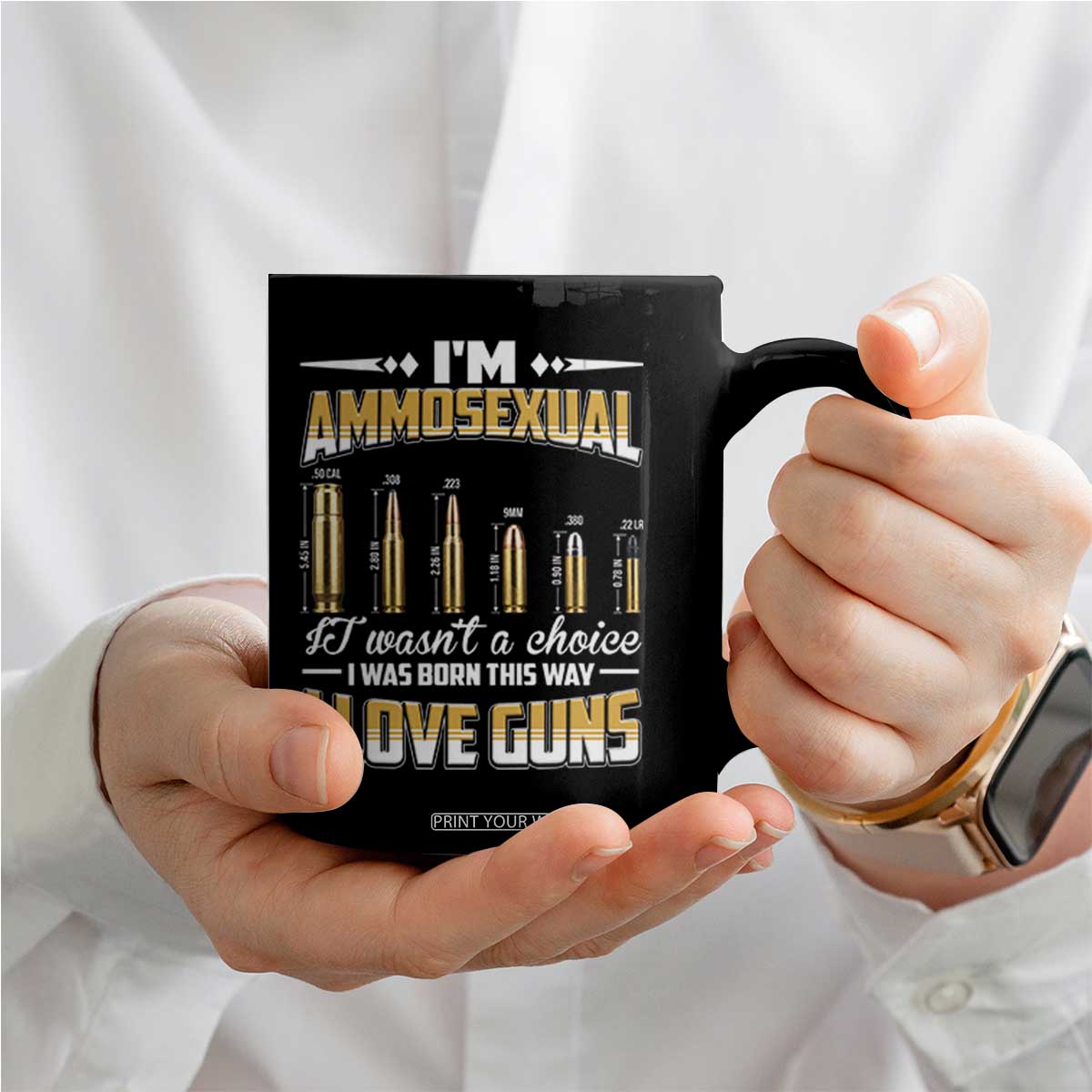 Funny Im Ammosexual Coffee Mug Second Amendment Patriotic Freedom Graphic TS12 Print Your Wear