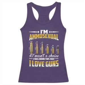 Funny Im Ammosexual Racerback Tank Top Second Amendment Patriotic Freedom Graphic TS12 Purple Print Your Wear