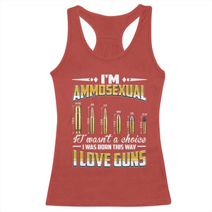Funny Im Ammosexual Racerback Tank Top Second Amendment Patriotic Freedom Graphic TS12 Red Print Your Wear