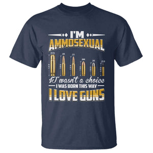 Funny Im Ammosexual T Shirt Second Amendment Patriotic Freedom Graphic TS12 Navy Print Your Wear