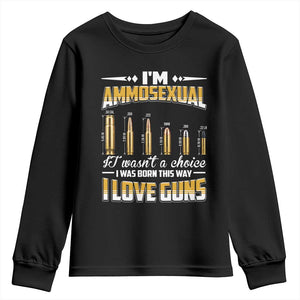Funny Im Ammosexual Youth Sweatshirt Second Amendment Patriotic Freedom Graphic TS12 Black Print Your Wear
