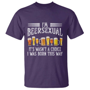 Funny Im Beersexual T Shirt Born This Way Beer Lover Graphic TS12 Purple Print Your Wear