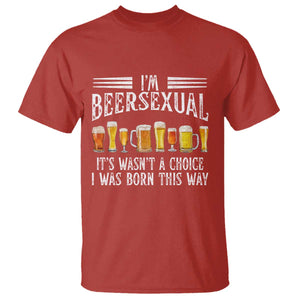 Funny Im Beersexual T Shirt Born This Way Beer Lover Graphic TS12 Red Print Your Wear
