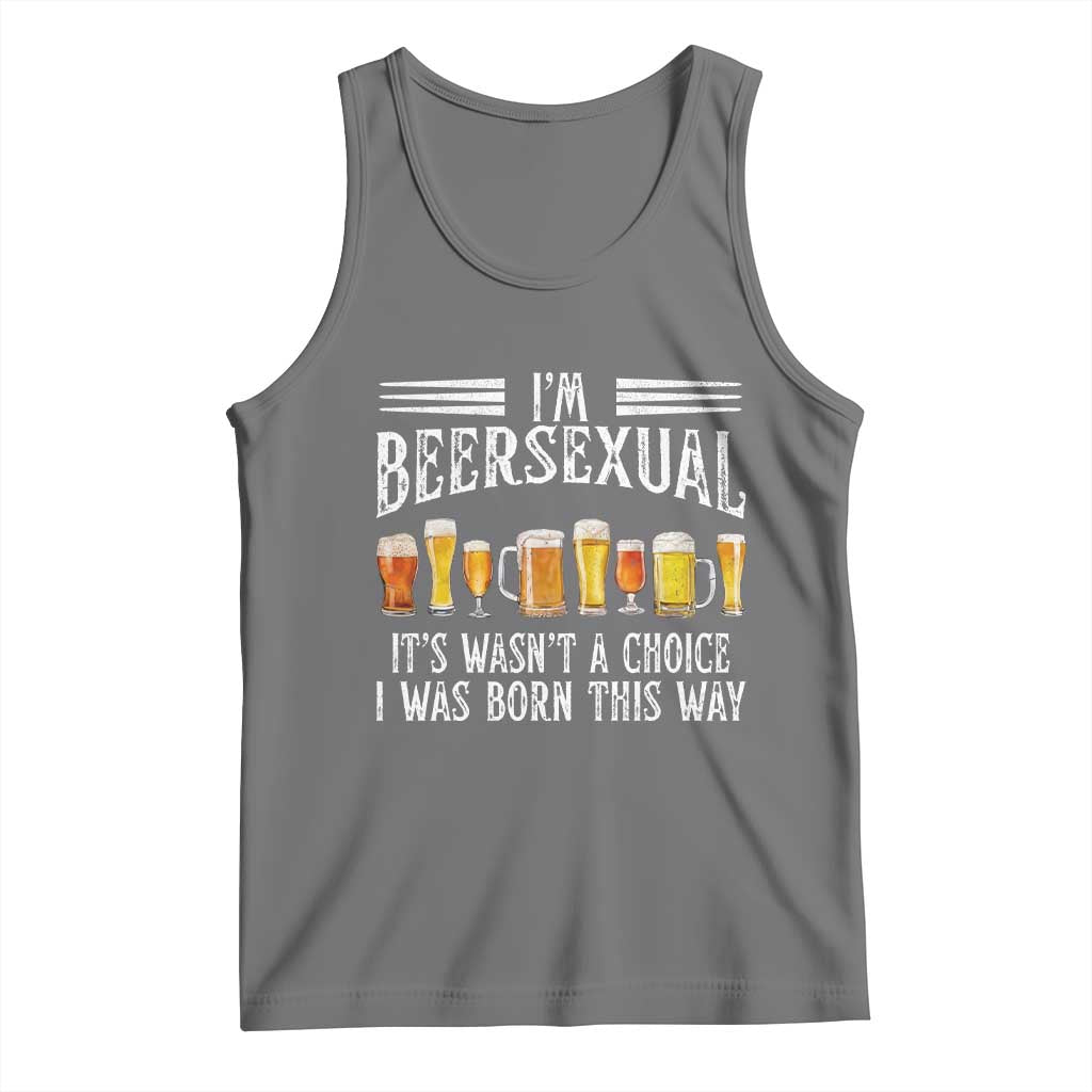 Funny Im Beersexual Tank Top Born This Way Beer Lover Graphic TS12 Black Heather Print Your Wear