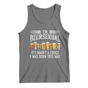 Funny Im Beersexual Tank Top Born This Way Beer Lover Graphic TS12 Black Heather Print Your Wear