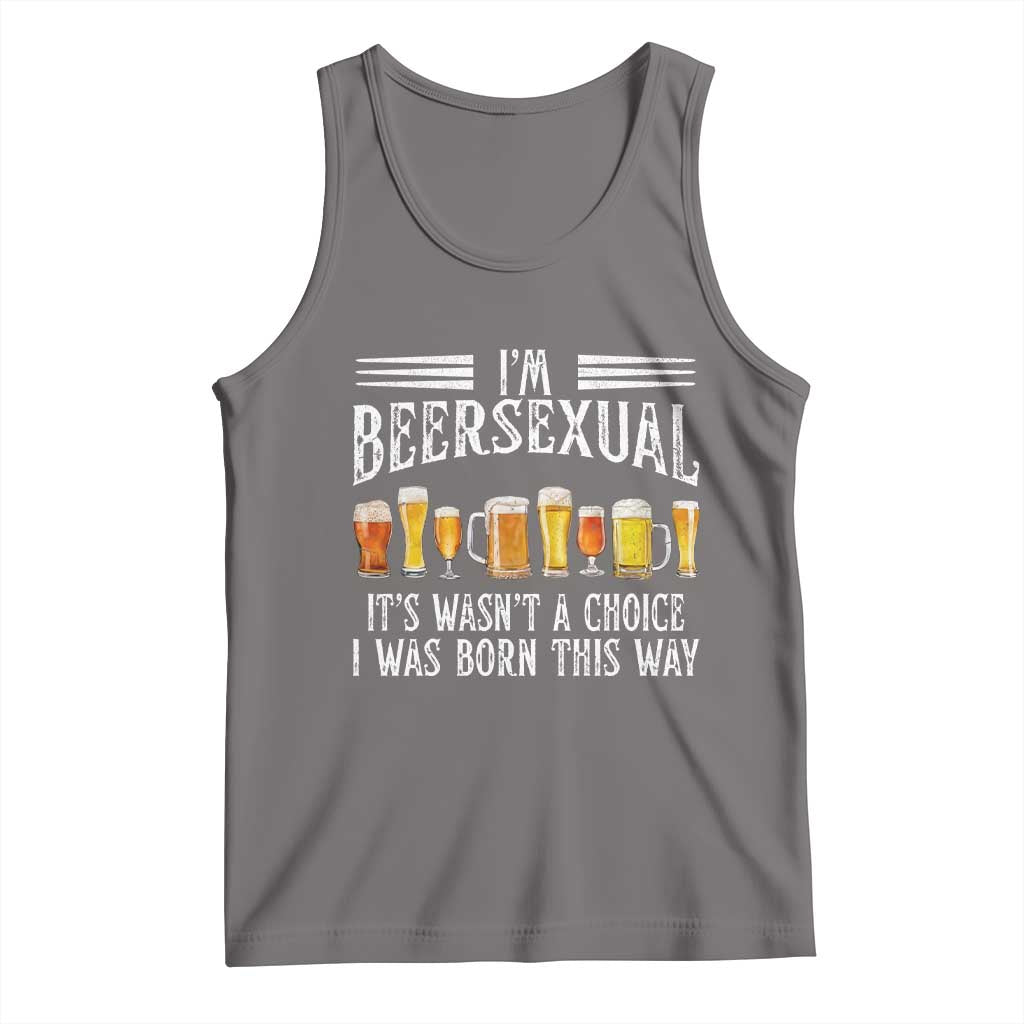 Funny Im Beersexual Tank Top Born This Way Beer Lover Graphic TS12 Deep Heather Print Your Wear