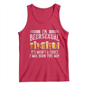 Funny Im Beersexual Tank Top Born This Way Beer Lover Graphic TS12 Red Print Your Wear